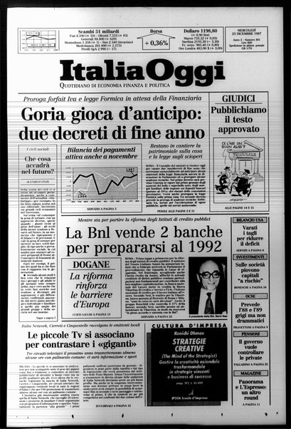 Italia oggi : quotidiano di economia finanza e politica